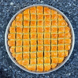 40 cm Tablett Spezielle quadratische Baklava mit Pistazien